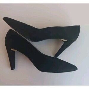 Stuart Weitzman Size 8.5 AA Black Suede High Heel Pumps
